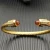David Yurman 5mm Gold-Tone Cable Cuff Bracelet Champagne Diamonds