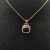 David Yurman Gold 14mm Square Black Diamond Necklace