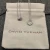 David Yurman Gold Diamond Initial V Disc Pendant Necklace