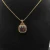 David Yurman Gold 14mm Square Purple Diamond Necklace