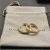 David Yurman Gold Half Pavé Diamond Stud Earrings, 25.4×4.8mm