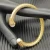 David Yurman 7mm Gold-Tone Cable Cuff Bracelet 5-Row Pavé with Pearls