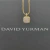David Yurman 14mm Gold Four-Prong Pavé Diamond Necklace, 2mm Chain, 45+5cm Adjustable Length