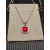 David Yurman 14mm Square Red Diamond Necklace