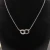 David Yurman Silver Diamond Equestrian Link Necklace, 2mm Chain, 45+5cm Adjustable Length