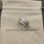 David Yurman Silver Pavé Diamond Interlocking Ring