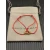 David Yurman Red Double Ring Gold Nylon Cord Bracelet