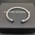 David Yurman 6mm Sterling Silver Lapis Lazuli Cable Cuff Bracelet