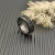 David Yurman 8.5mm Black and Gold Cable Classic Pavé Black Diamond Ring