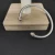 David Yurman 4mm Gold and Silver Cable Cuff Bracelet with Smooth Round End Caps
