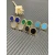 David Yurman 14mm Gold Round Turquoise Diamond Stud Earrings