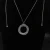 David Yurman 30mm White Gold Tone Round Pavé-Crystal Necklace