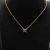 David Yurman Gold 8mm Four-Prong Black Diamond Necklace, Adjustable 42+3+3cm