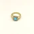David Yurman Gold Square Blue Diamond Ring