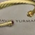 David Yurman 5mm Gold Cable Cuff Bracelet with Diamond-Accented Light Green Stone