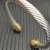 David Yurman 7mm Gold Pavé Half-Diamond Head Cable Cuff Bracelet