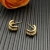 David Yurman Gold 13.5mm Double Hoop Embrace Earrings