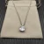 David Yurman Sterling Silver 11mm Four-Prong White Diamond Necklace