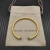 David Yurman 4mm Gold Blue Diamond Bangle Bracelet