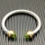 David Yurman 7mm Gold Light Green Diamond Head Gemstone Bracelet, Fits Wrist Sizes 16–20cm