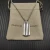 David Yurman Sterling Silver Streamlined Rectangular Tag Necklace
