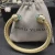 David Yurman 7mm Gold Cable Cuff Bracelet with Blue Diamond End Caps and Inlay