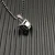 David Yurman Sterling Silver 11mm Four-Prong Black Diamond Necklace