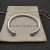 David Yurman 5mm Silver Diamond Round Cuff Bracelet, Fits Wrist Size 16cm - 20cm