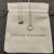 David Yurman Silver Diamond Letter B Round Pendant Necklace, Length 42cm + 3cm + 3cm