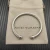 David Yurman 5mm Sterling Silver Oval Pavé Cable Cuff Bracelet