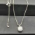 David Yurman 14mm Silver Four-Prong Pavé Diamond Necklace, 2mm Chain, 45+5cm Adjustable Length