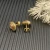 David Yurman 7mm Gold Square Champagne Diamond Stud Earrings