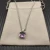 David Yurman Sterling Silver 11mm Four-Prong Purple Diamond Necklace