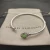 David Yurman 3mm Cable Classic Four-Point Green Diamond Cuff Bracelet