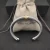 David Yurman 7mm Sterling Silver Cable Cuff Bracelet with Gold Bead End Caps White Diamonds