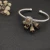 David Yurman 4mm Square-Cut Cable Champagne Diamond Cuff Bracelet