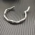 David Yurman Silver 5mm Single Row Diamond Cuff Bracelet