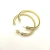 David Yurman Large Gold Single Twist Cable Hoop Earrings 4cm Inner