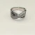 David Yurman Silver Double Twisted Cable Cross Diamond Ring