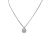 David Yurman 14mm Silver Four-Prong Pavé Diamond Necklace, 2mm Chain, 45+5cm Adjustable Length