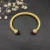 David Yurman 7mm Gold Cable Cuff Bracelet with Red Diamond End Caps and Inlay