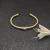 David Yurman Gold Tone 4mm Diamond Single X Cuff Bracelet