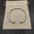 David Yurman 4mm Sterling Silver Yellow Diamond Bangle Bracelet