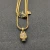 David Yurman Gold White Diamond Gumball Necklace, 2mm Chain, 45+5cm Adjustable Length