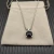 David Yurman Sterling Silver 11mm Four-Prong Black Diamond Necklace