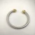 David Yurman 7mm Gold Pavé Half-Diamond Head Cable Cuff Bracelet