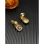 David Yurman Gold Purple Pavé Square Cable Drop Earrings