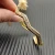 David Yurman Gold Tone 5mm Single Row Diamond Cuff Bracelet