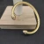 David Yurman 5mm Gold-Tone Half-Pavé Cable Cuff Bracelet