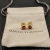 David Yurman 8mm Gold Four-Prong Red Diamond Stud Earrings